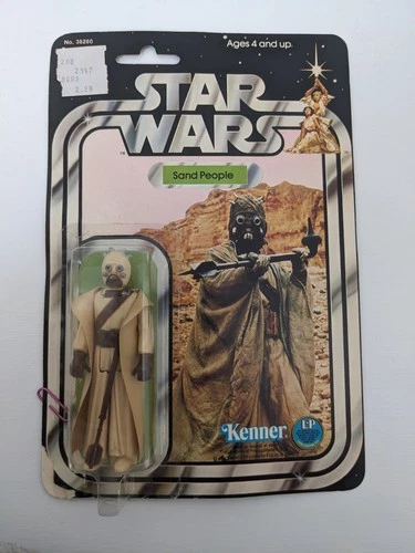 Vintage 1977 Kenner Star Wars Sand People In Original 12 Card Back - Punched