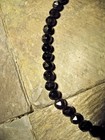 rare whitby CUT necklace vintage mourning jewelry men women french faux jet bead — photo 4