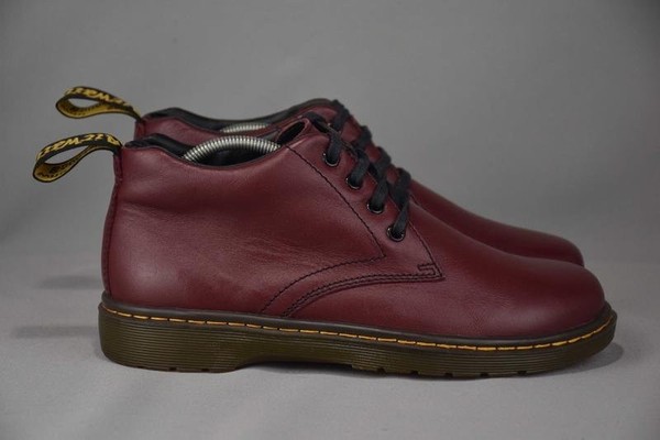 Women Dr. Martens Boots Burgundy Leather 41 #3KTM