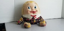 Vintage 1955 Knickerbocker Humpty Dumpty Rubber Face Figure Clean Shelf Up1