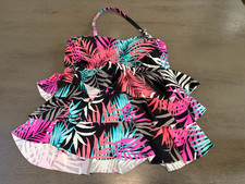 LEAVES colorful ISLAND ESCAPE  swimsuit top tankini size 16