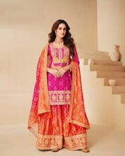 New Designer Party Sharara Suit  Dupatta Set