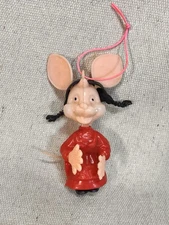 VTG Topo Gigio Rosie Mouse Plastic Figure Toy Carnival Prize V6614 