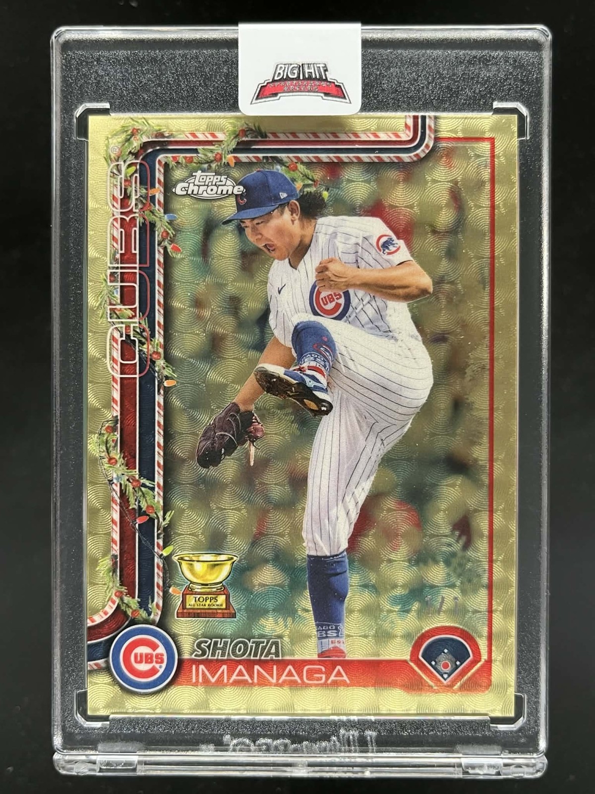 2025 TOPPS HOLIDAY CHROME SHOTA IMANAGA SUPERFRACTOR 1/1 ONE OF ONE CUBS view 1