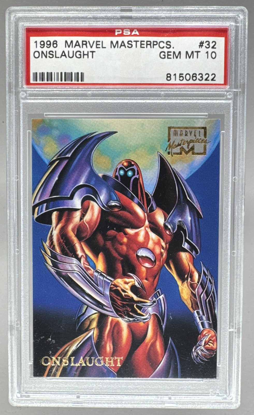 Onslaught 1996 Fleer Marvel Masterpieces #32 PSA 10 LOW POP