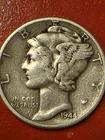 Very Fine++ Cond    Nicer Low Mintage     1944 P Mercury SILVER DIME  GREAT  10c