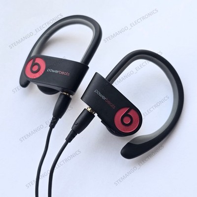 Custom MMCX PowerBeats 2 Modded 3.5 Wired Earbuds - Sennheiser CX 2.00 Mic Cable