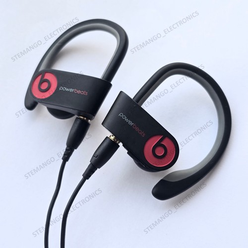 Custom MMCX PowerBeats 2 Modded 3.5 Wired Earbuds - Sennheiser CX 2.00 Mic Cable