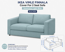IKEA VIMLE FINNALA Cover For 2 Seat Sofa , Saxemara Light Blue Brand NEW