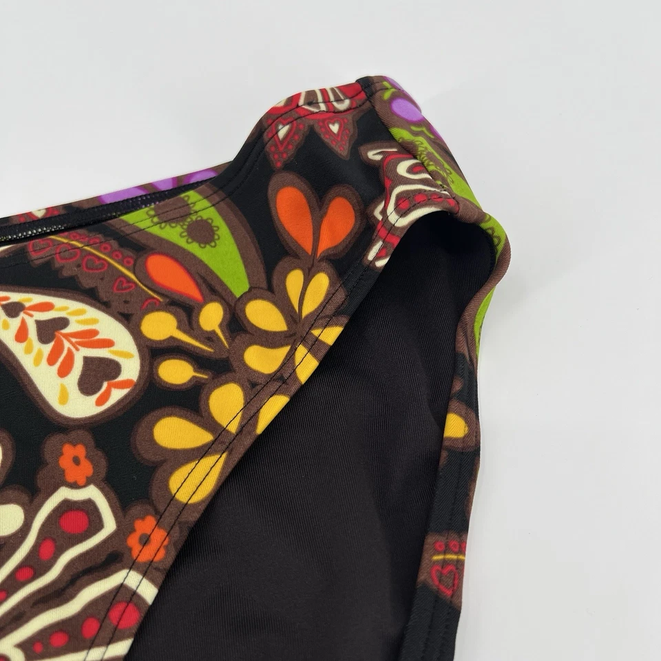 Victoria’s Secret Natación Grande Bikini Parte Inferior Boho Paisley Cintura Alta Retro Floral Foto 2 de 4