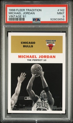 1998 FLEER TRADITION VINTAGE '61 #142 MICHAEL JORDAN PSA 9