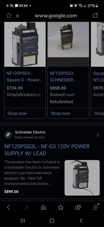 SCHNEIDER ELECTRIC NF120PSG3L / NF120PSG3L (BRAND NEW) - Image 2 of 2