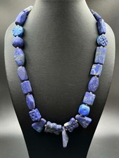 Afghanistan Ancient Roman Lapis Lazuli Stone Beads Rare Amulet  Necklaces