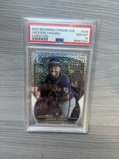 2023 Bowman Chrome Mega Box 246 Jackson Chourio Variation SP PSA 10 Gem Mint