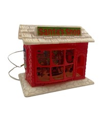 Vintage 1950's Hard Plastic Xmas Santa"s Shop Light Up Workshop