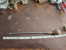 VINTAGE FOSTER BROS. 17"  LEATHER WORKERS SEWING AWL NEEDLE TOOL NAUTICAL SAIL