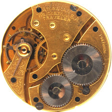 1913 WALTHAM POCKET WATCH MOVEMENT 19410926 GRADE: TRAVELER 16s 7j EJ 