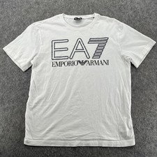 EA7 Emporio Armani Mens White Pullover Short Sleeve T Shirt Size S