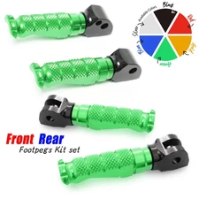 Green CNC Front Rear R-FIGHT Footpegs For GSF 650 Bandit 05 06