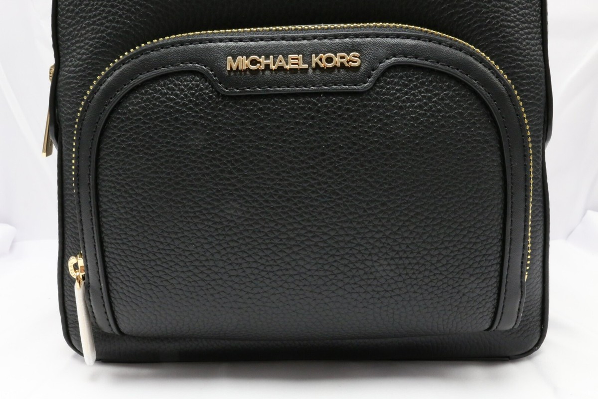 Michael Kors Jaycee MD Zip Pocket Leather Backpack Black NWT Gold Hardware Michael Kors Womens Jaycee MD Zip Pocket Jacquard Togo | Ubuy main image 2