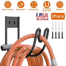 2Pcs Stainless Steel Hose Rack Hose Holder Hose Reel Organizer Garden Yard Rack