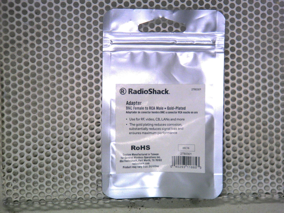 Radioshack 2780301 Gold-plated Bnc Female-to-rca (il/pl1-9732-2780301-nib) - Image 2 of 2