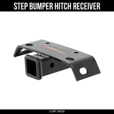CURT Step Bumper Hitch Receiver 2 Inch 5000 Pound Capacity Bolt On 19030