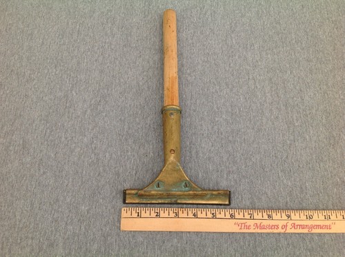 Vintage Brass Head Short Handle Master Squeegee