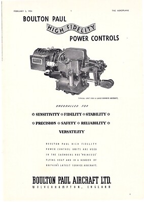 (AAB4) WERBUNG 11X8'' BOULTON PAUL HIGH FIDELTY POWER CONTROLS