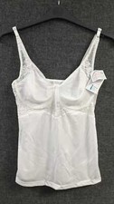 Sudtrikot Lace Trim Vest, Camisole Top White UK 38C LN015 LL 14