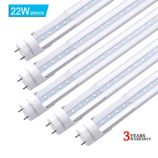 25 Pack 22W T8 4FT G13 Bi Pin LED Tube Light Bulb 4' LED Shop Light Bulbs 6000K
