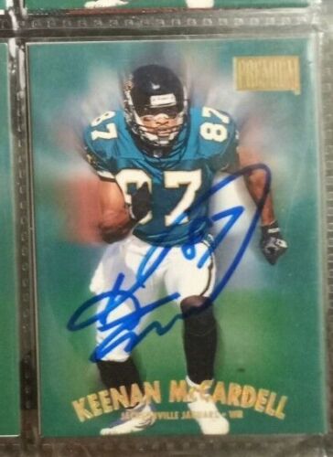 1997 Skybox Premium Keenan McCardell Signed Autographed Auto Card #12 Jaguars