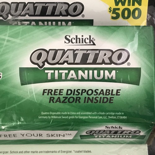Schick Quattro Titanium Razor Blade Refills for Men - 4 Cartridges - Picture 2 of 4