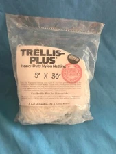 New 5’ x 30’ Trellis Plus Heavy-Duty Nylon Vegetable Flower Garden Netting