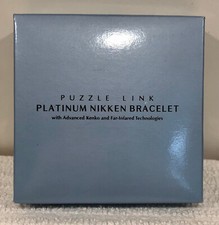 Nikken Puzzle Link Platinum Bracelet Advanced Kenko Magnetic Technology 1901   