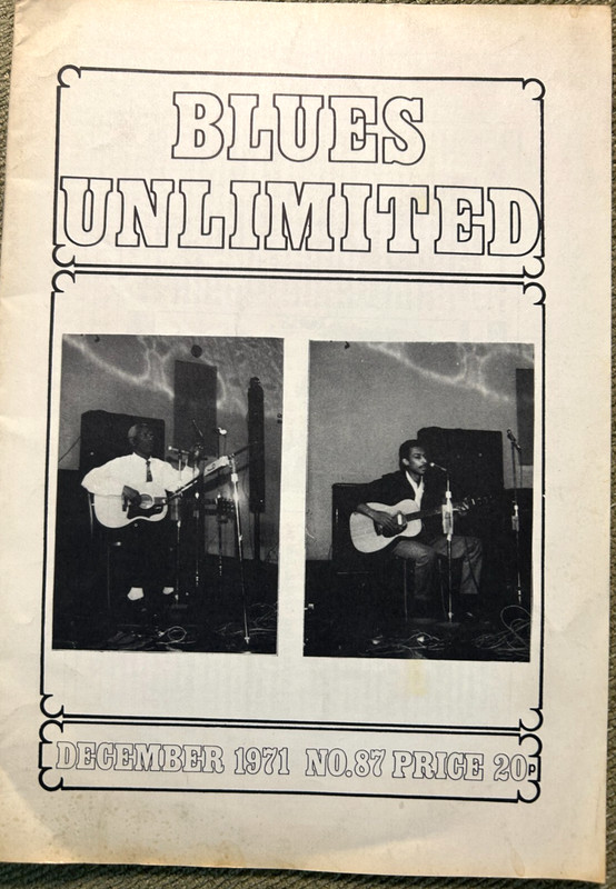 BLUES UNLIMITED MAGAZINE - DECEMBER  1971 - FURRY LEWIS COVER FAST FREE SHIPPING