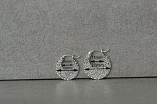 Sterling Silver 925 nattiyan hoop Earrings Punjabi Style