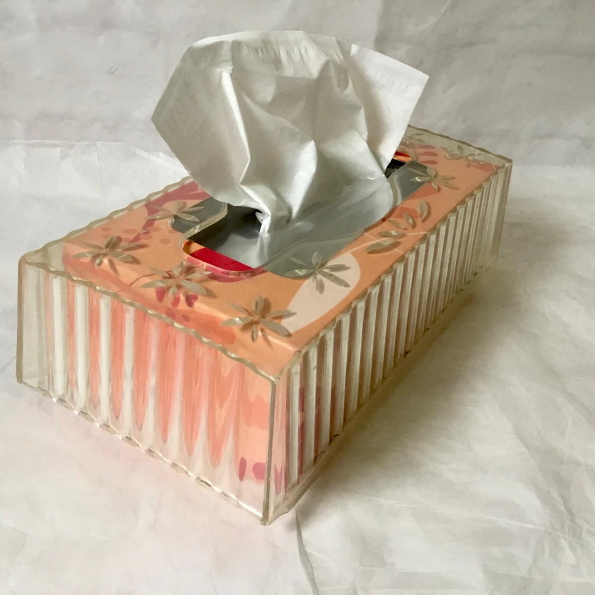 Clear plastic tissue box holder sale