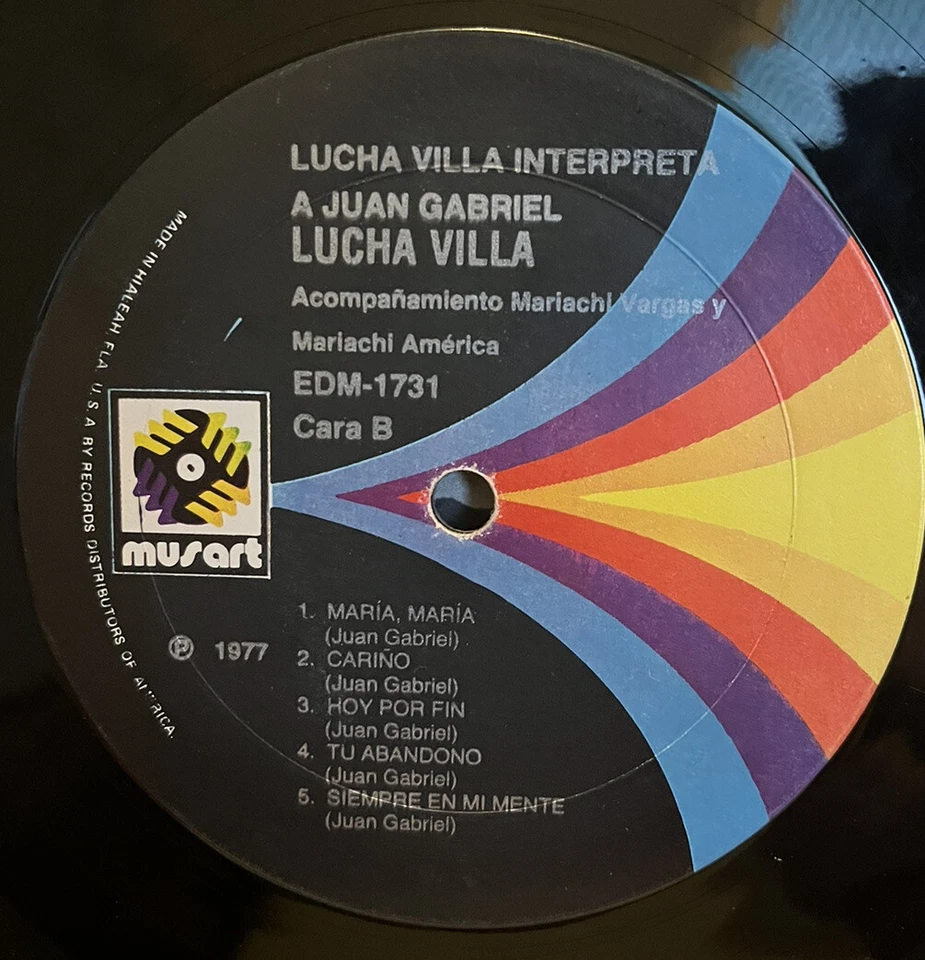 Lucha Villa – Interpreta A Juan Gabriel 1977 Vinyl LP Latin Ranchera Mariachi - Image 2 of 4