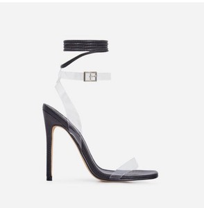 pvc strappy heels