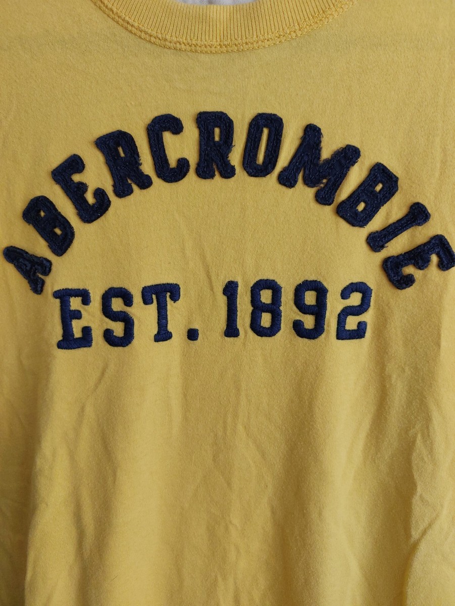 ABERCROMBIE & FITCH XL YELLOW T SHIRT GOOD USED CONDITION | eBay UK