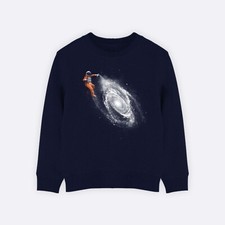 Kids Sweatshirt. Navy Blue. SPACE ART