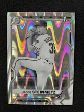 2021 Bowman Draft Chrome Jacob Steinmetz Ray Wave Refractor 1st Bowman 