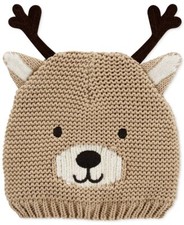 Carter's Baby Boys Girls Knit Reindeer Hat 3-9 Months