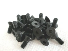 10-32 X 5/8" FLAT HEAD HEX SOCKET CAP SCREWS ALLOY BLACK STEEL - 100 PIECES