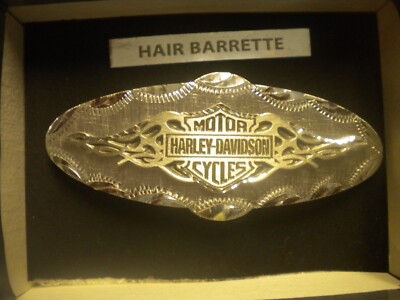 HAIR BARRETTES MADE OF PEWTER HAND ENGRAVED MADE IN NEW ENGLAND USA