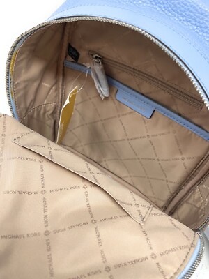 Michael Kors Kenly Medium Backpack Pebble Leather Light Sky 