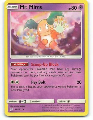 POKEMON CARD MR. MIME 66/181 NO 122 BARRIER POKEMON TCG CCG