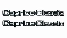 2X For 1980-90 Caprice Classic Brougham Emblem Badge Chrome