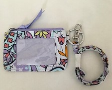 Vera Bradley  "Maddalena Paisley Soft"  Zip ID Case  Lanyard Set  NWT